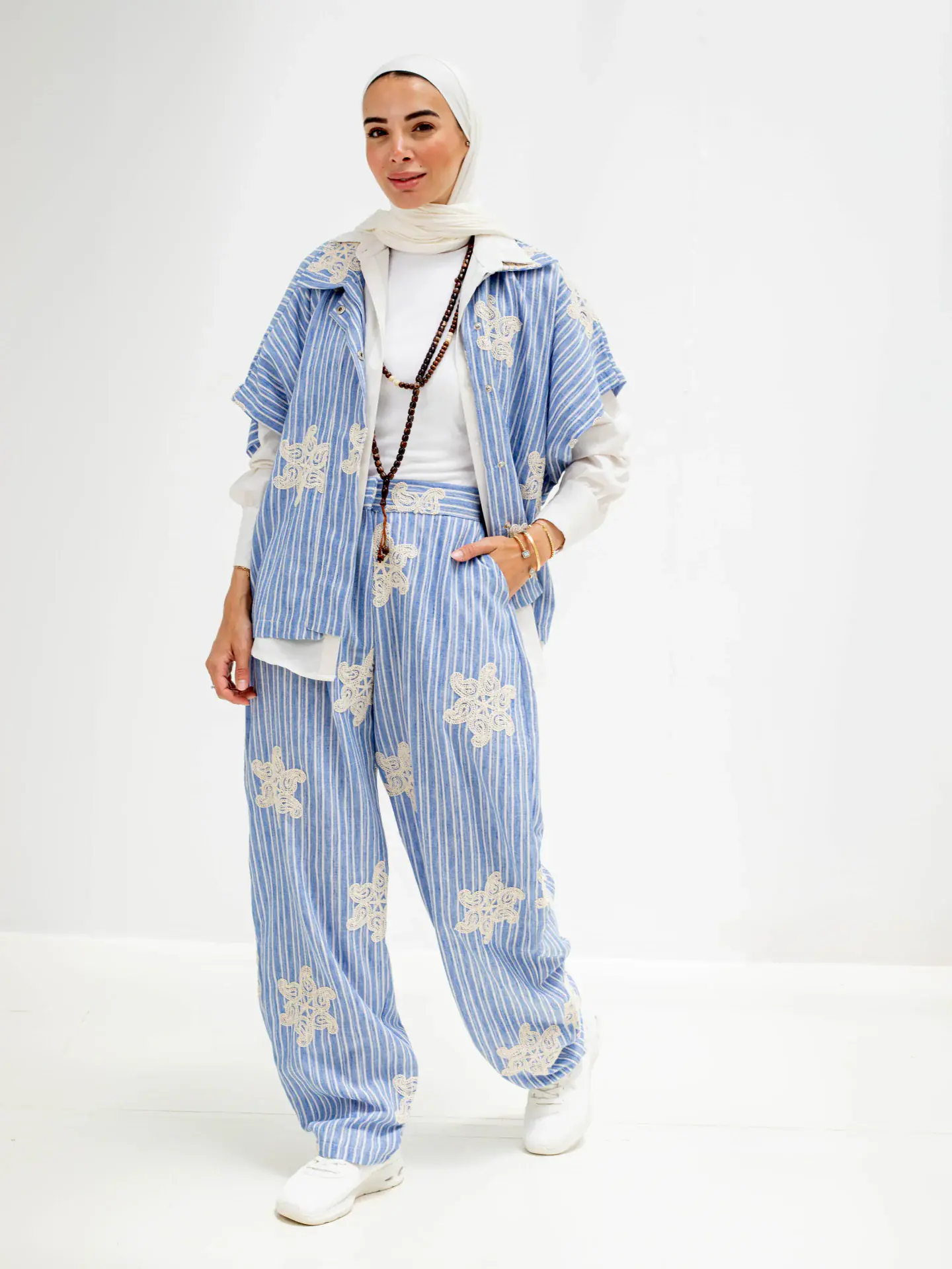 Linen Striped Set — View 2